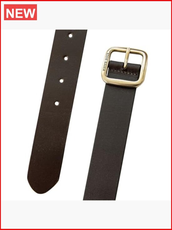 Genuine Buffalo Leather Belt with Metal Buckle, Adjustable Fit main image 4